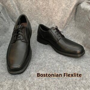 Bostonian Flexlite Men’s Lightweight Shock Absorbing Leather Black Lace Up Shoes